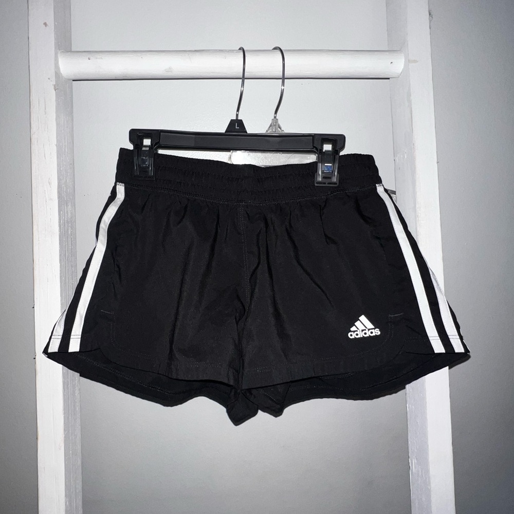 Adidas Women's Black and White Athletic Shorts